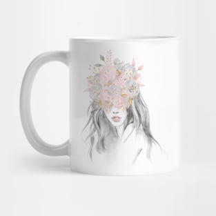 She Had Rose Gold Flowers In Her Hair Mug